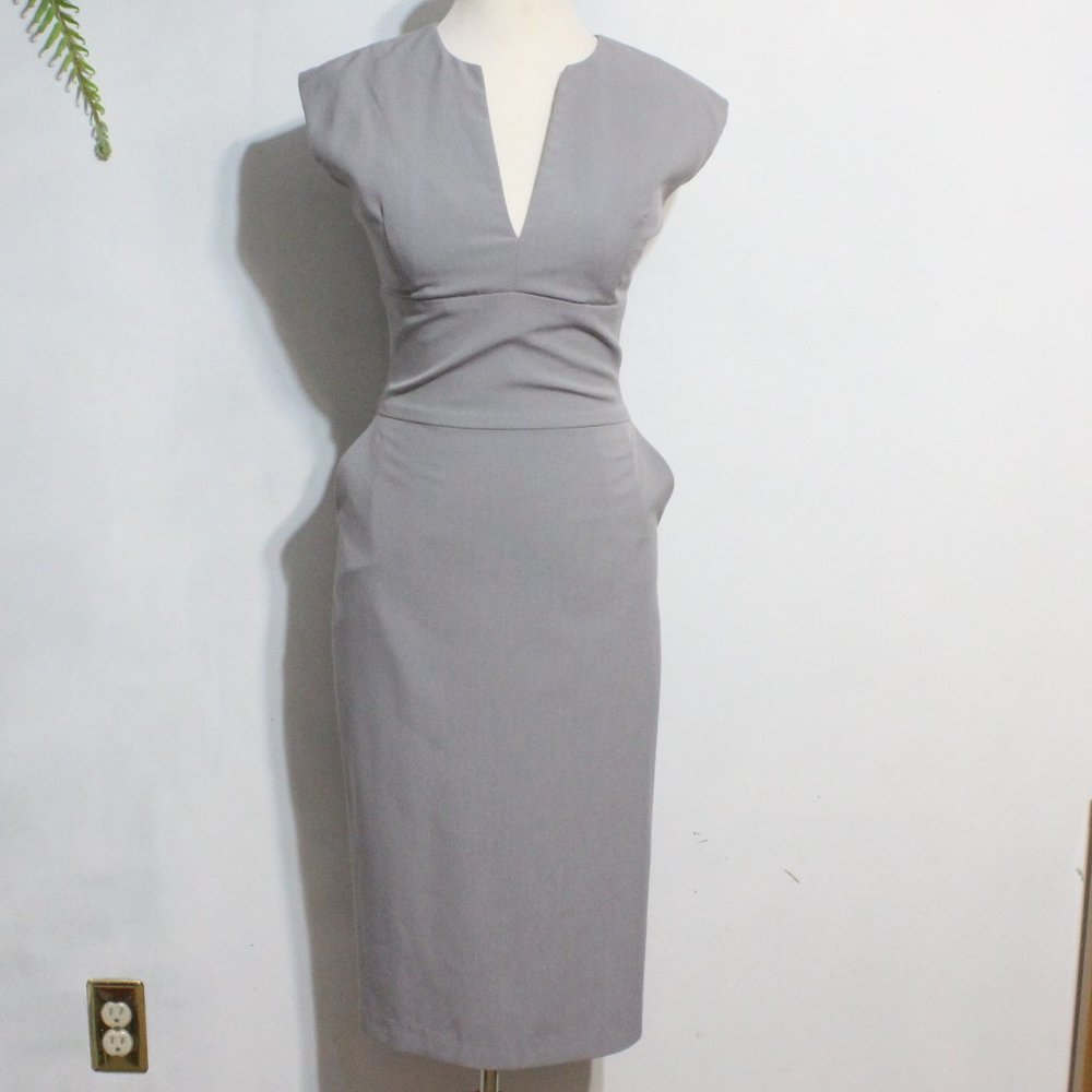 Ava & Aiden Gray 4 Pencil Sheath 50s Dress